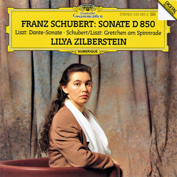 Franz Schubert, Lilya Zilberstein ‎– Sonate D 850 / Dante-Sonate / Gretchen am Spinnrade. Germany 1992 Deutsche Grammophon ‎– 435 385-2