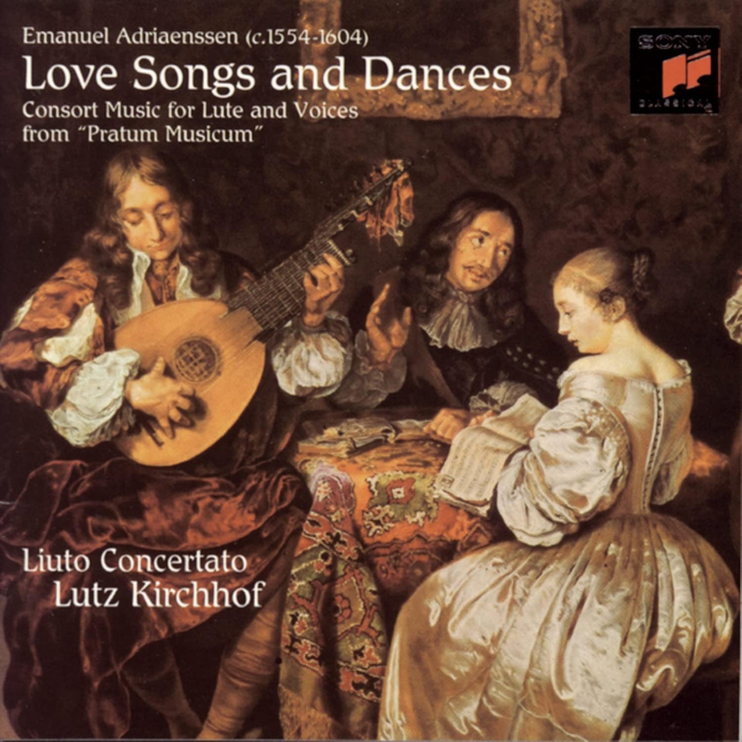Emanuel Adriaenssen – Love Songs And Dances From "Pratum Musicum", E.U. 1995 Sony Classical – SK 66 263