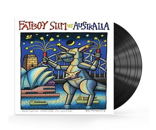 Fatboy Slim vs Australia limited edition vinyl, big beat electronic LP album cover art