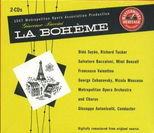 Giacomo Puccini -  La Boheme, Bidú Sayão, Richard Tucker, Giuseppe Antonicelli, E.U. 1997 Sony Classical  MH2K 62762