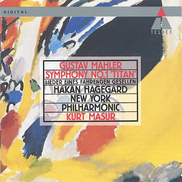 Mahler, NYP, Kurt Masur ‎– No.1 / Lieder Eines Fahrenden Gesellen, Germany 1992 Teldec 9031-74868-2