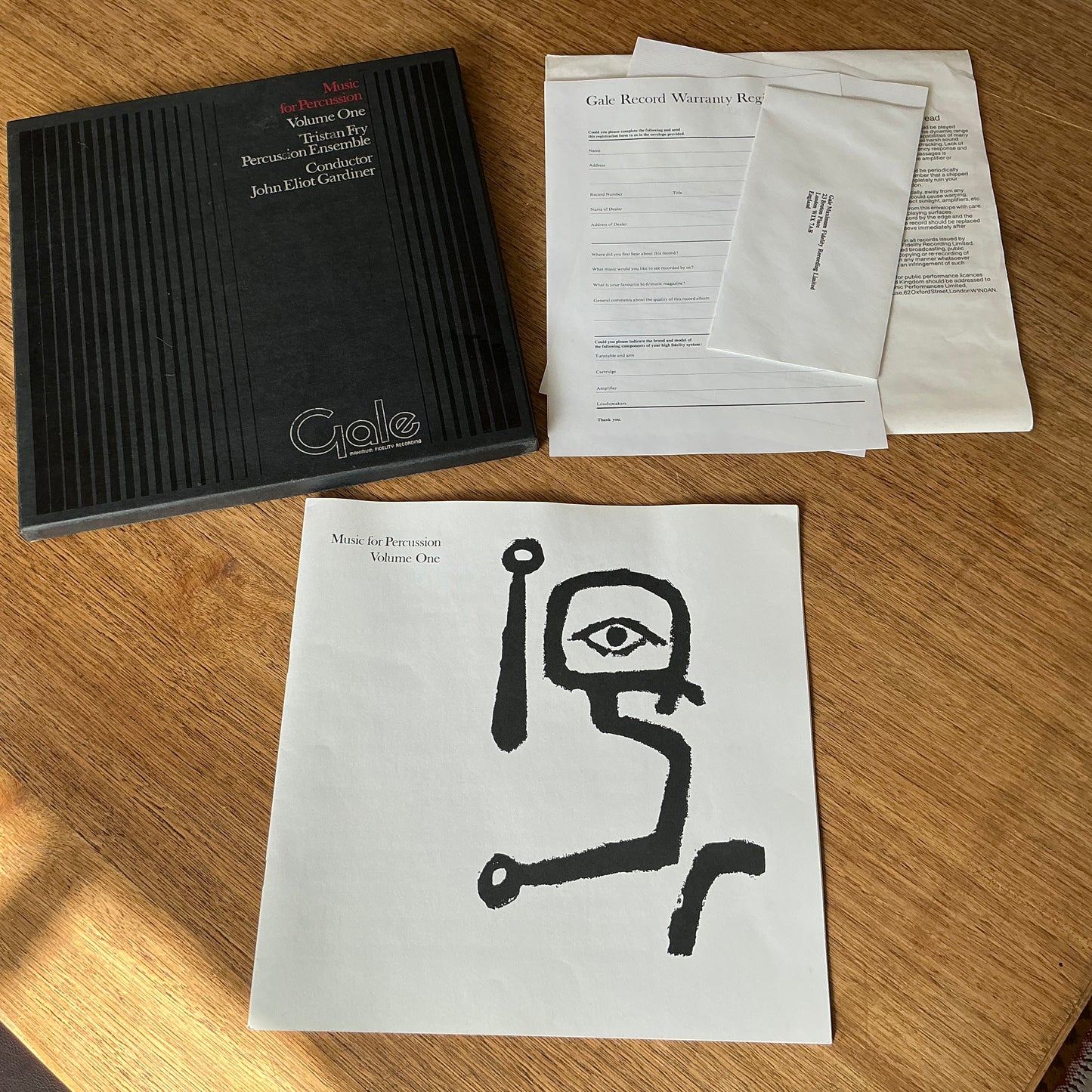 Tristan Fry Percussion Ensemble, John Eliot Gardiner – Music For Percussion (Vol.1), 1977 UK Box Set