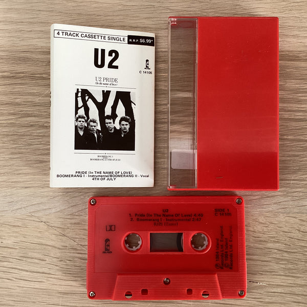 U2 – Pride (In The Name Of Love) Australia Island Records – C 14105 Red Casing Cassette Tape