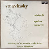 Stravinsky, Pulcinella / Apollon Musagète, Neville Marriner, 1968 UK "Oval" Argo ZRG 575