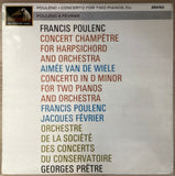 Francis Poulenc - De Wiele ‧ Février - Georges Prêtre – Concerto For Two Pianos, Etc. 1963 UK HMV ASD 517