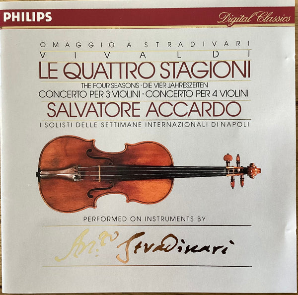 Vivaldi . The Four Seasons . 2 Concertos. Salvatore Accardo, German Philips 422 065-2