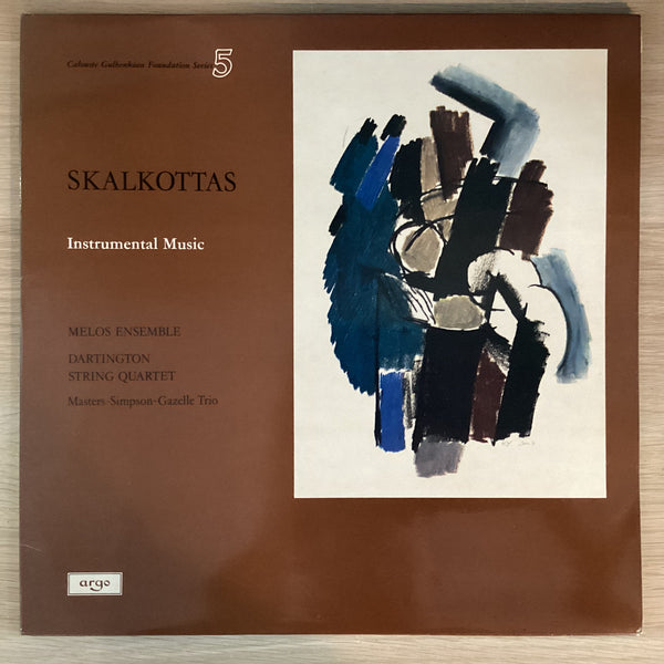 Skalkottas – Instrumental Music. Melos Ensemble. UK 1974 Promo. Argo ZRG 753