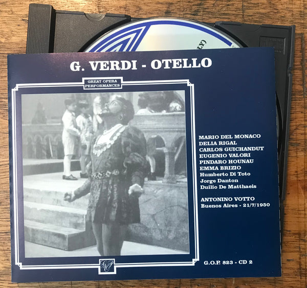 Verdi - Otello, Del Monaco, Rigal, Guichandut, Votto. 2xCD Italy G.O.P. 83