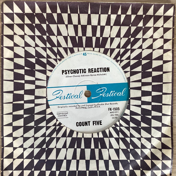 Count Five ‎– Psychotic Reaction, 7" Single Australia 1966 Festival Records ‎– FK-1505