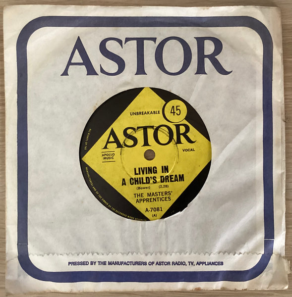 The Masters' Apprentices ‎– Living In A Child's Dream, 7" Single Australia 1967 Astor ‎– A-7081