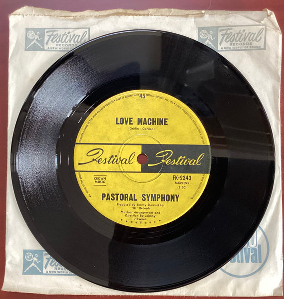 Pastoral Symphony ‎– Love Machine, 7" Single, Australia 1968, Festival Records ‎– FK-2343