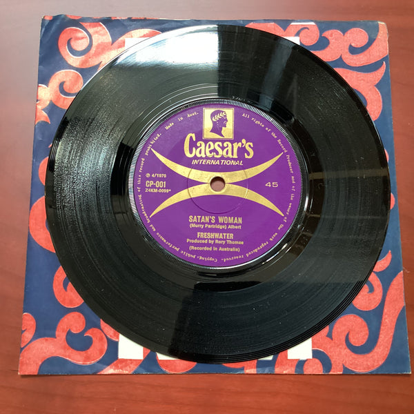 Freshwater, Satan's Woman - Satan, 7" Single, Australia 1970, Caesar's International ‎– CP-001