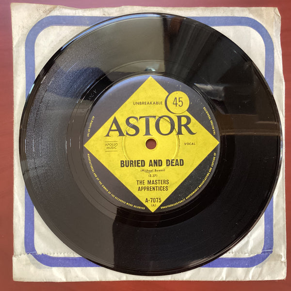 The Masters Apprentices – Buried And Dead, 7" Single, Australia 1967, Astor ‎– A-7075