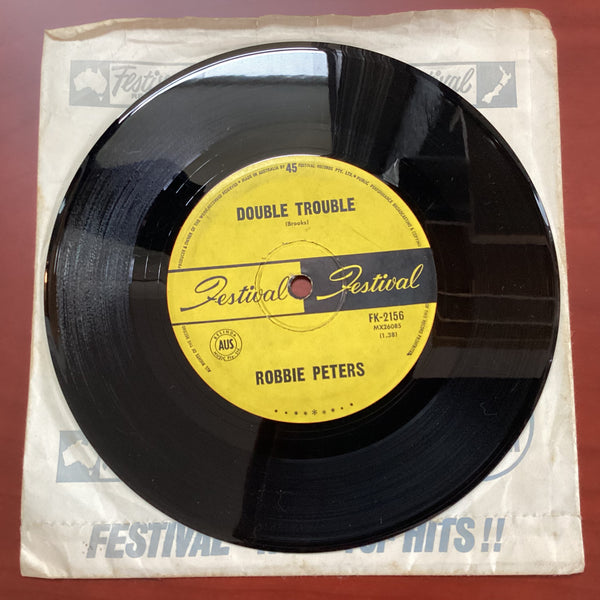 Robbie Peters ‎– Double Trouble, 7" Single, Australia 1967, Festival Records ‎– FK-2156