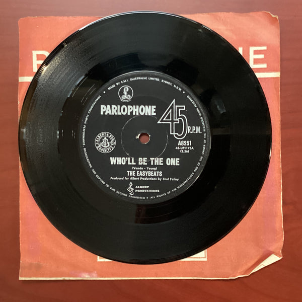 The Easybeats ‎– Who'll Be The One, 7" Single, Australia 1967, Parlophone ‎– A8251