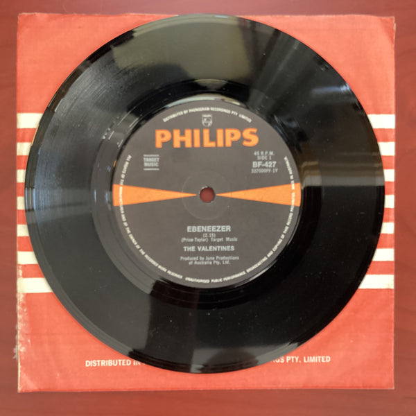 The Valentines ‎– Ebeneezer, 7" Single, Australia 1969, Philips ‎– BF-427