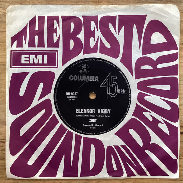 Zoot ‎– Eleanor Rigby, 7" Single, Australia 1970, Columbia ‎– DO-9317