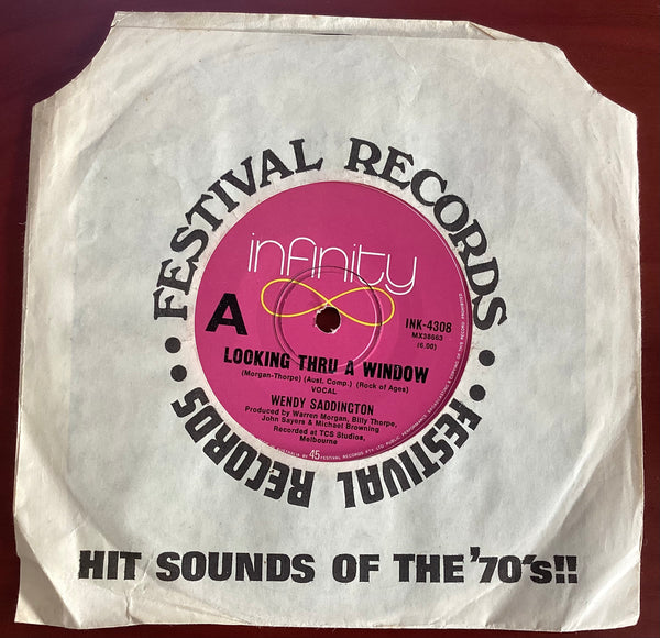 Wendy Saddington ‎– Looking Thru A Window, 7" Single, Australia 1971, Infinity ‎– INK-4308