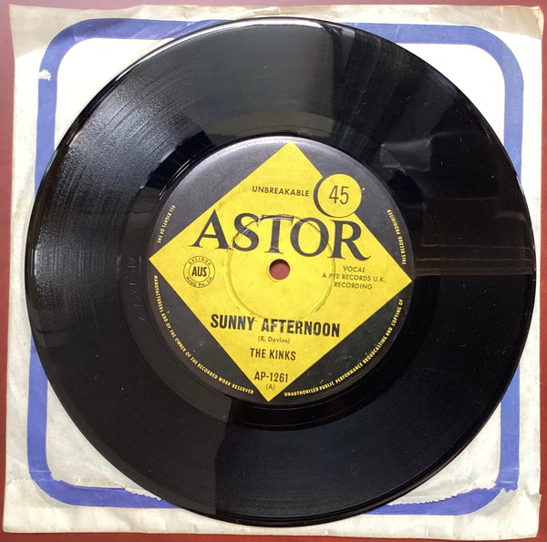 The Kinks ‎– Sunny Afternoon, 7" Single, Australia 1966, Astor ‎– AP-1261