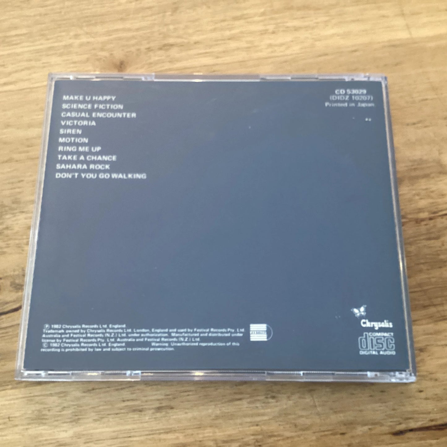Divinyls ‎– Desperate, Chrysalis – CD 53029