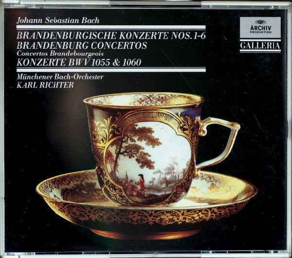 Bach, Münchener Bach-Orchester, Karl Richter – Brandenburg Concertos / Concertos BWV 1055 & 1060, 2xCD Germany Archiv Produktion 427 143-2