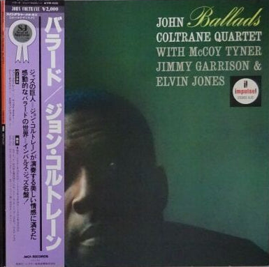 John Coltrane Quartet With McCoy Tyner - Ballads, Impulse! Records VIM-4606 Japan LP & Purple OBI