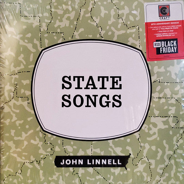 John Linnell ‎– State Songs, Craft Recordings – CR00265, Green Marbled Vinyl LP
