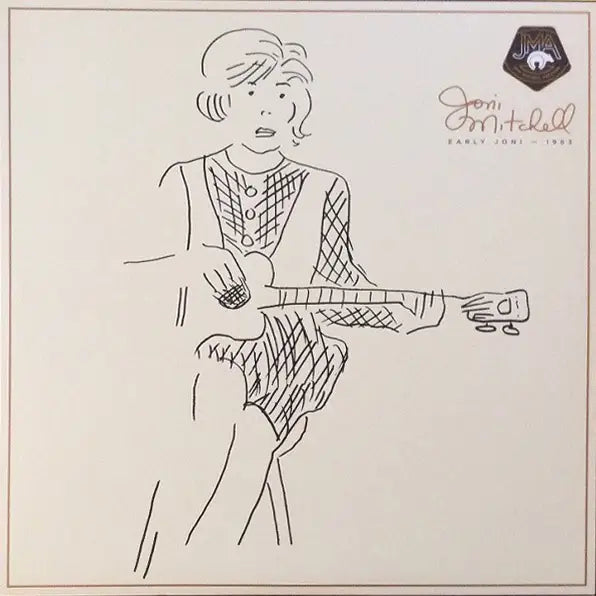 Joni Mitchell Early Joni 1963 vinyl LP, folk, vintage portrait cover, collectible vinyl.