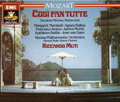 Mozart - Cosi Fan Tutte, Marshall, Baltsa, Araiza, Battle, Muti. UK 1988 EMI CMS 7 69580 2 (3xCD Set)