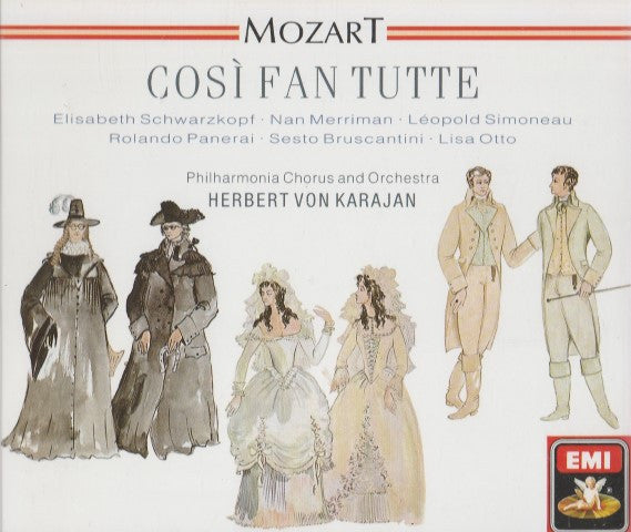 Mozart - Cosi Fan Tutte, Schwarzkopf, Merriman, Herbert von Karajan, W. Germany 1988 EMI CHS 7696352 (3xCD Set)