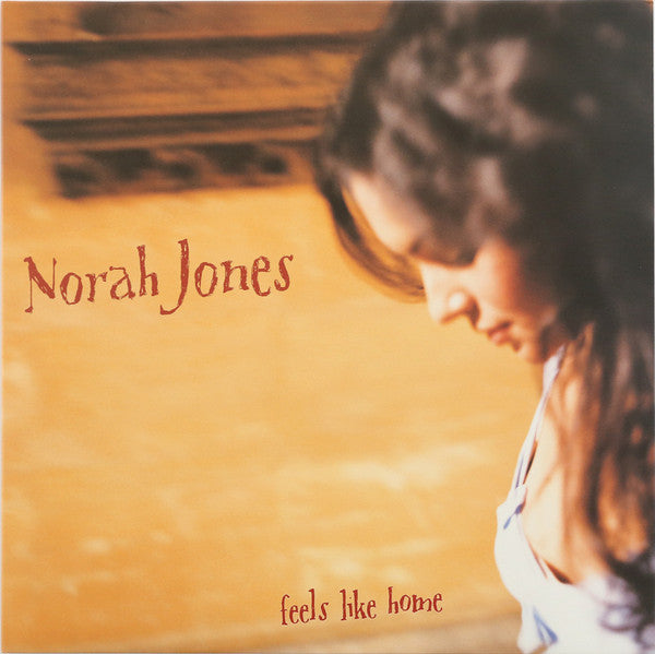 Vinyl LP cover of Norah Jones album 'Feels Like Home' with a photograph of Norah Jones on the cover