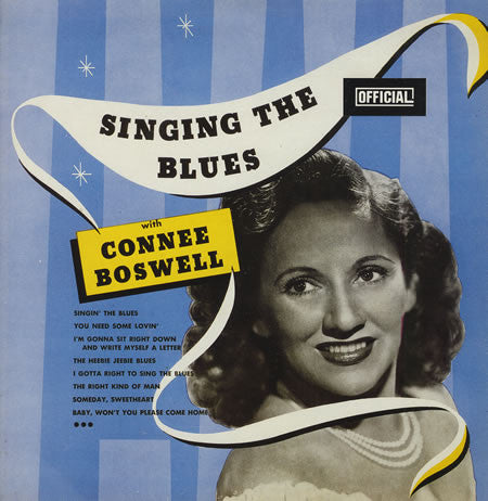 Connie Boswell ‎– Singing The Blues, Denmark 1988 Official ‎– 12004