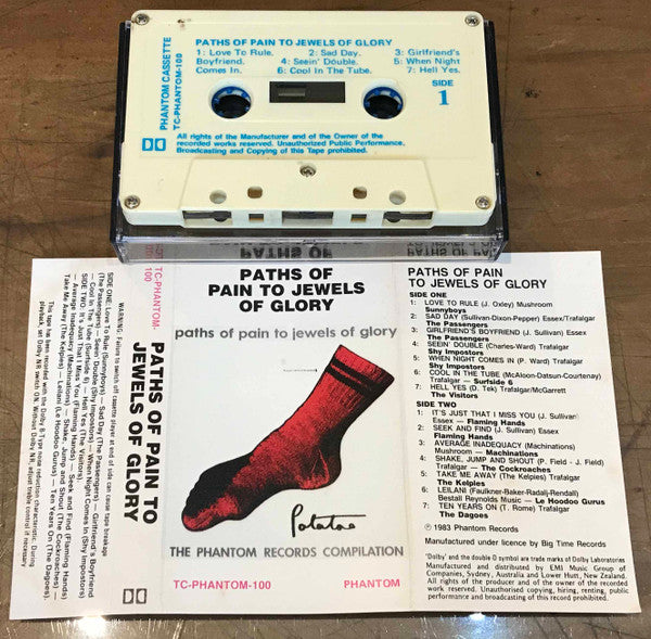 Paths Of Pain To Jewels Of Glory - Phantom Compilation, Aust. 1983 TC-PHANTOM 100. Cassette Tape