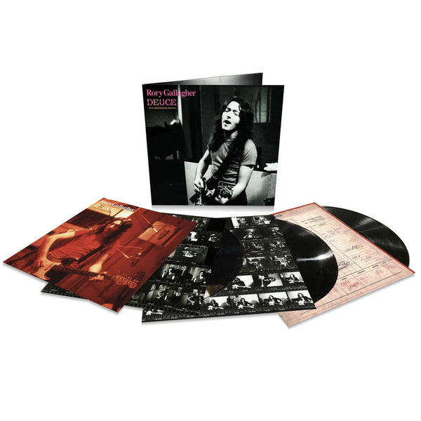 Deuce 50th Anniversary 3x vinyl by Rory Gallagher, blues rock LP album artwork