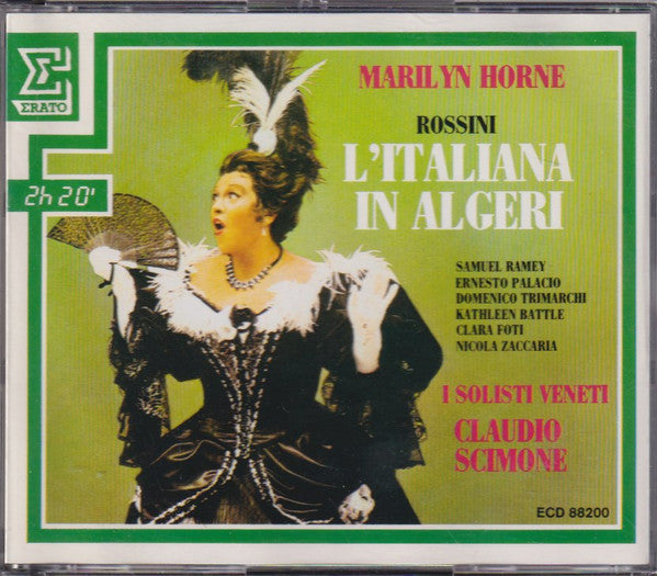 Rossini – L'Italiana In Algeri, Marilyn Horne, Samuel Ramey, Solisti Veneti, Claudio Scimone, 1988 France Erato – ECD 88200 2xCD
