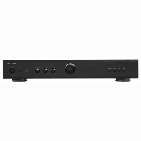front view of the Rotel A10MKII Integrated Amplifier in black 