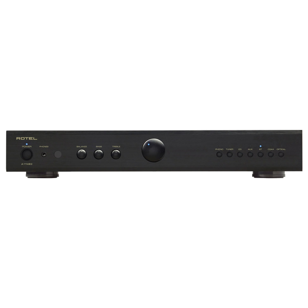 front view of the black Rotel A11 MKII Integrated Amplifier