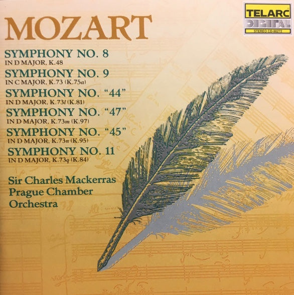 Mozart, Prague Chamber Orchestra ‎– Sir Charles Mackerras, Telarc Digital ‎– CD-80272