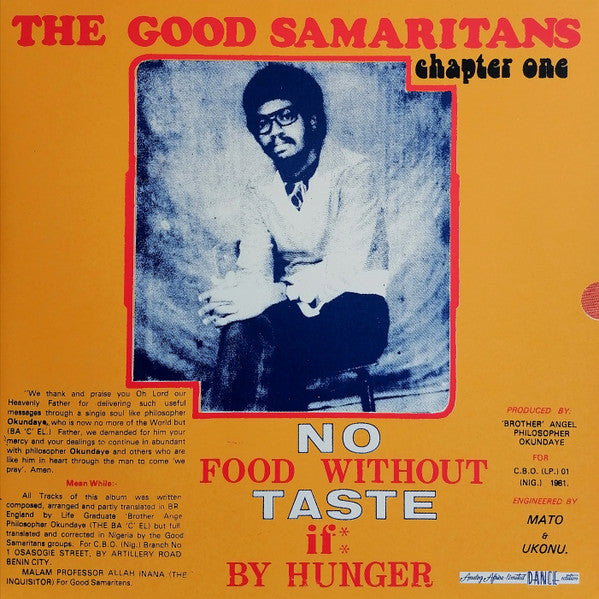 The Good Samaritans – No Food Without Taste If By Hunger, Analog Africa AADE 020 Coloured Vinyl