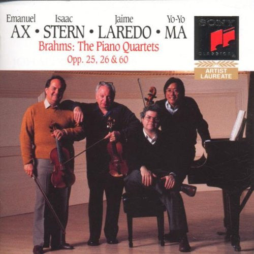 Brahms – The Piano Quartets, Emanuel Ax, Isaac Stern, Jaime Laredo, Yo-Yo Ma. 2xCD E.U. 1992 Sony Classical – S2K 45846