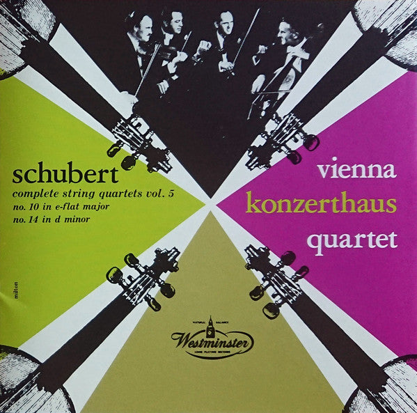 Schubert - Vienna Konzerthaus Quartet ‎– Complete String Quartets, Vol. 5, Japan 1987 Westminster 32XK-8