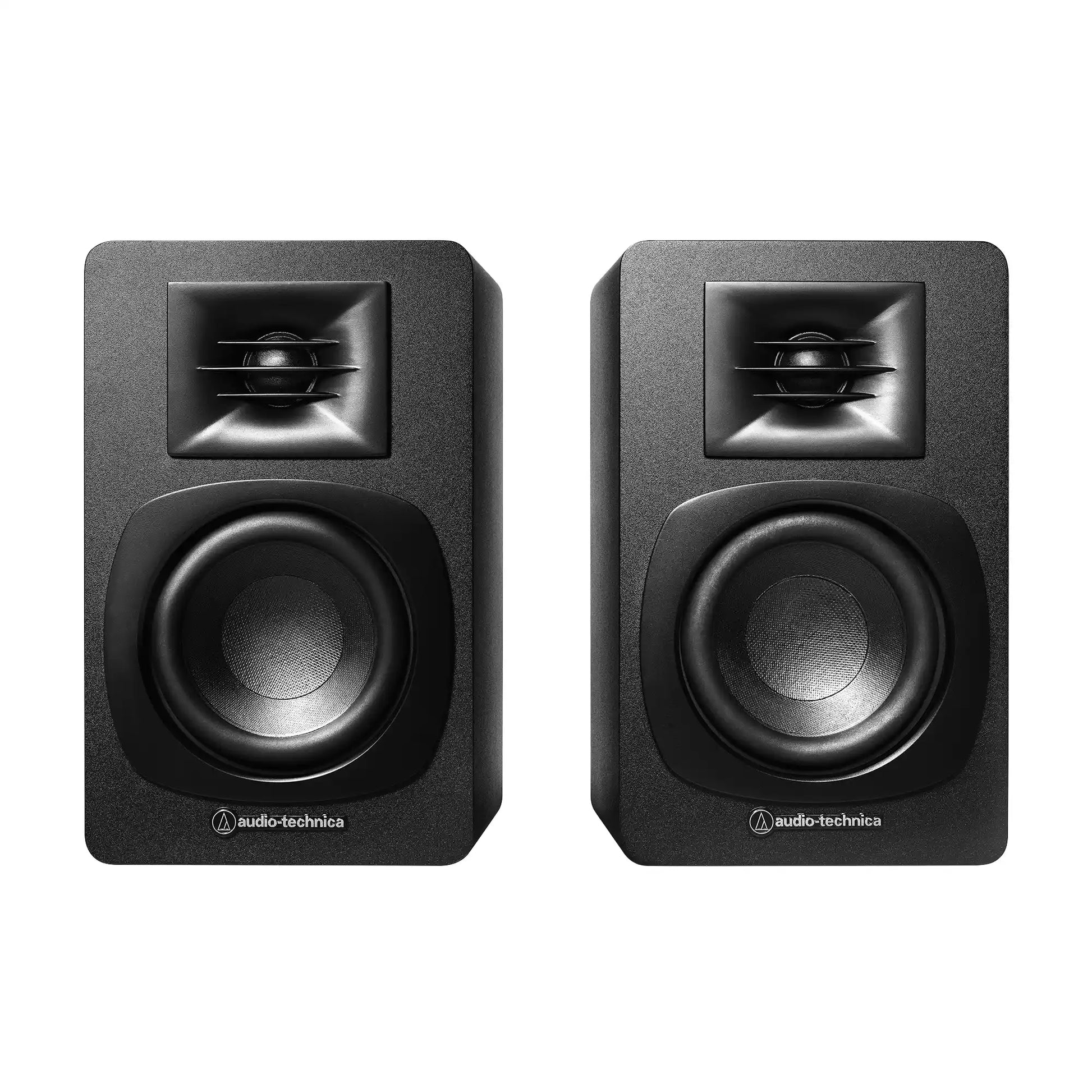 Audio-Technica AT-SP3X powered Bluetooth bookshelf speakers front view