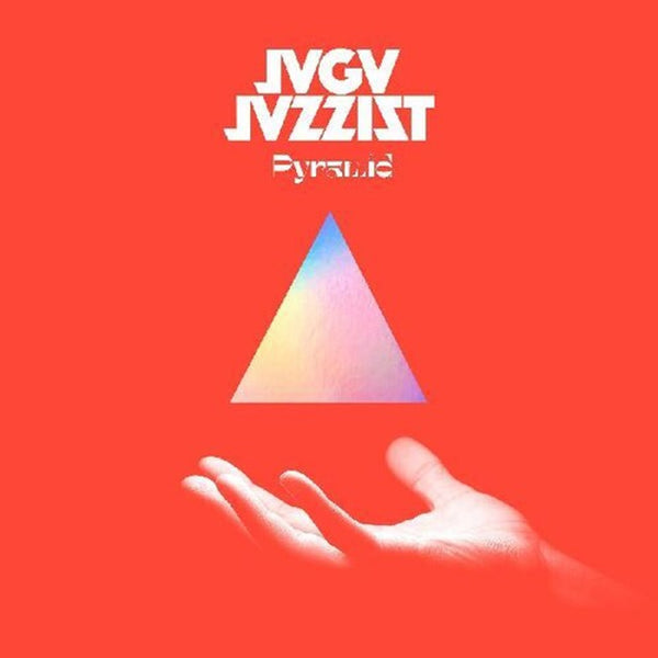 A vinyl LP cover featuring a geometric pyramid design with the text 'JAGA JAZZIST' and 'PYRAMID' on a red background.