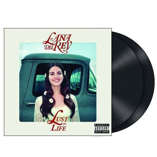 Lana Del Rey - Lust For Life vinyl LP record with album cover featuring the artist smiling at the camera in a vintage car.
