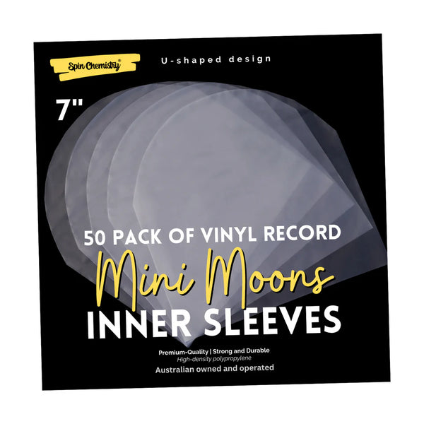 Mini Moon 7-Inch Vinyl Record Inner Sleeves - 50 Pack