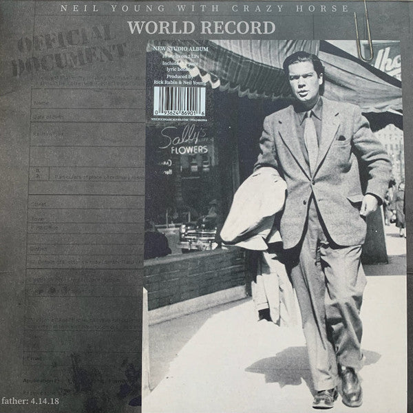 Album art for World Record vinyl by Neil Young With Crazy Horse