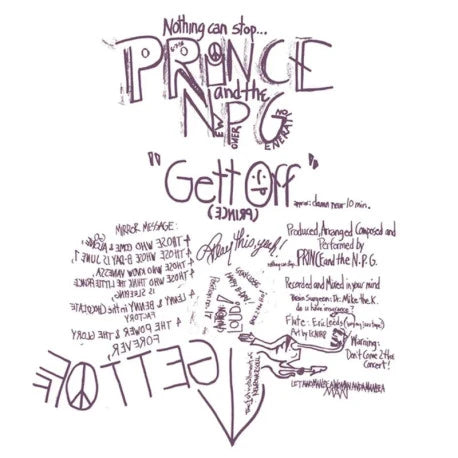 Prince & The New Power Generation – Gett Off RSD Limited Edition 12 inch single vinyl record, collectible funk and dance classic