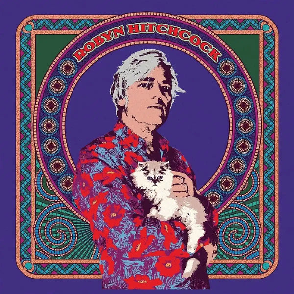 Robyn Hitchcock Self-Titled vinyl LP, surreal folk-rock collectible vinyl, colorful pixelated portrait album cover