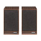 front view of Ruark Sabre-R Bookshelf Speakers, black compact hi-fi stereo speakers