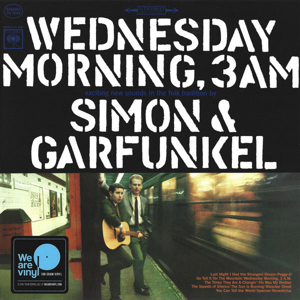 cover art for Wednesday Morning, 3 A.M. reissue vinyl LP by Simon & Garfunkel